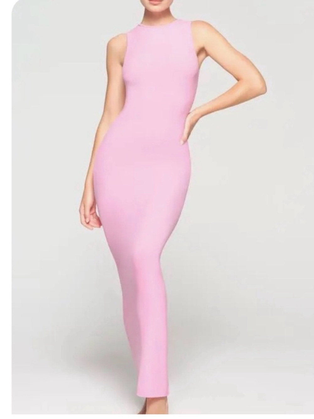 SKIMS Bubblegum Sleeveless Fitted Maxi Dress